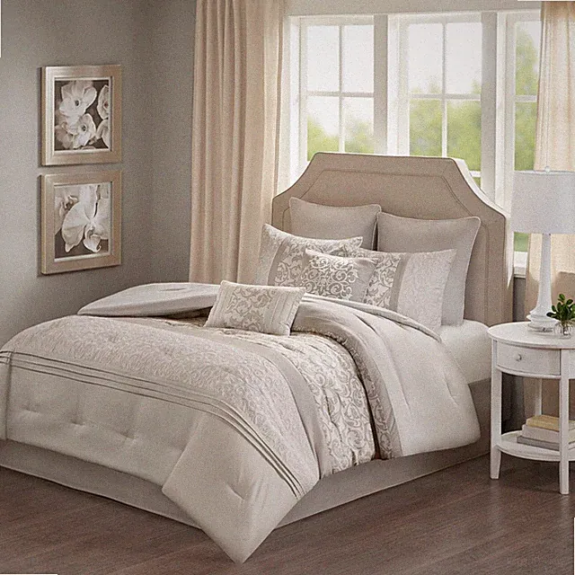 510 Design Ramsey Embroidered Luxe Quilted Comforter Set 8 Piece Comforter Set