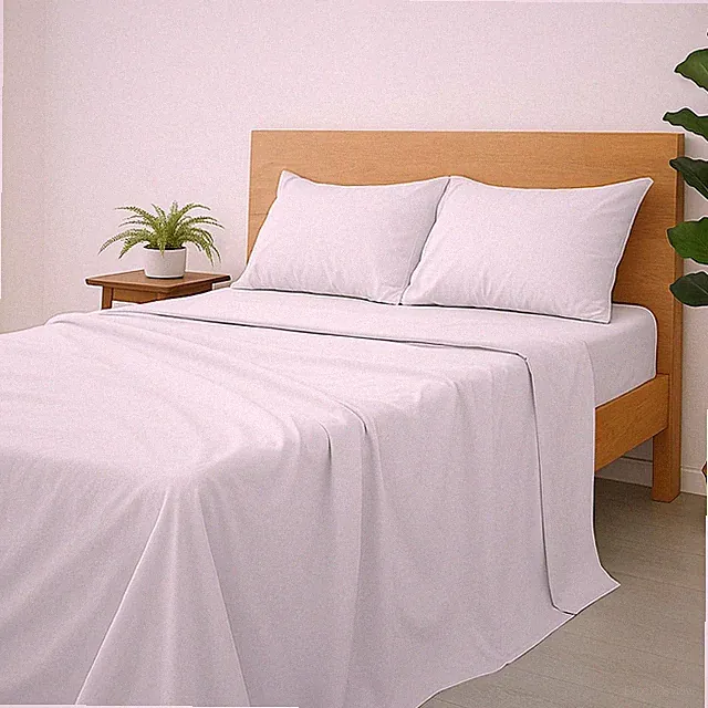 Cottinton Lane 8-Piece Queen Sheet Set, 100% Cotton, Deep Pocket, White
