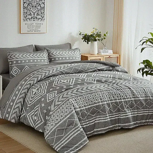 Geniospin Collection Boho Aztec 8pc Comforter Set QUEEN